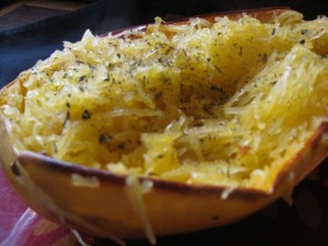 Spaghetti Squash with Basil and Olive Oil
