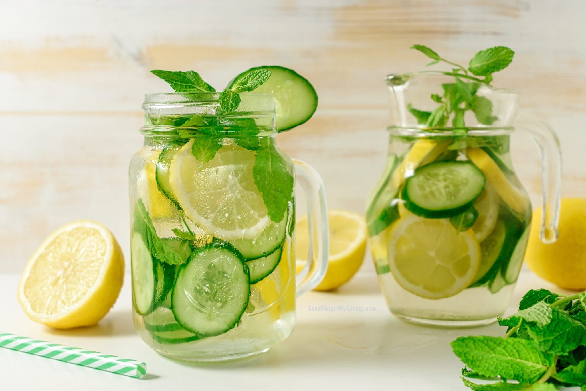 Low Calorie Cucumber Lemon Water for Weight Loss - Lose Weight By Eating