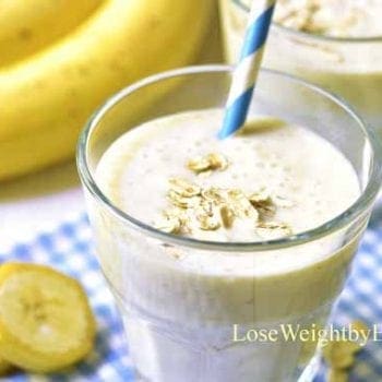 Banana Smoothie de aveia ao pequeno-almoço 