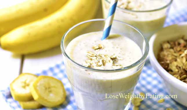 Smicoothie de petit-déjeuner à la banane et au gruau