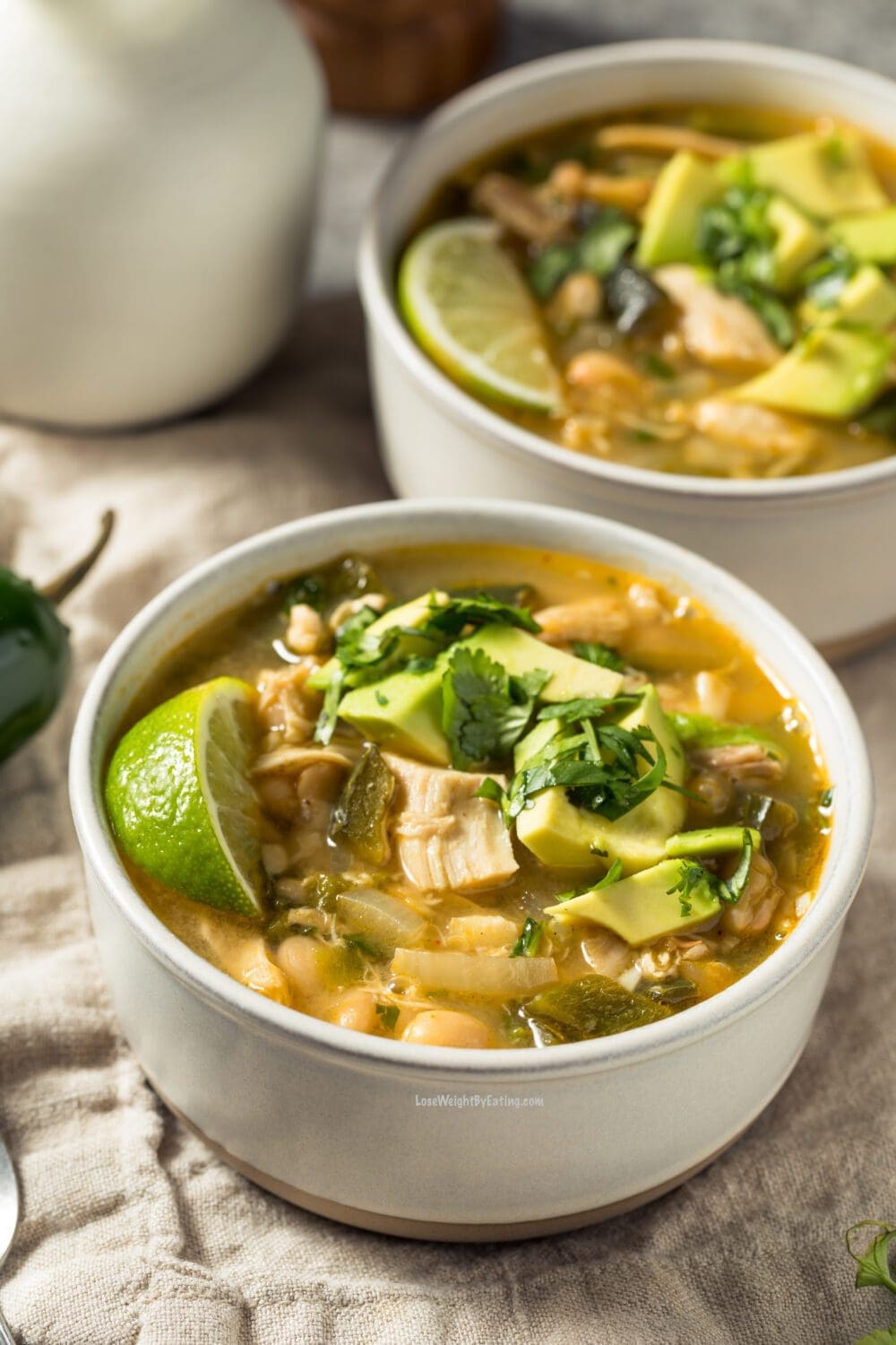 Low Calorie White Chicken Chili - Lose Weight By Eating