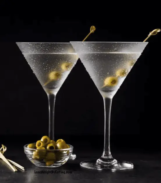 low calorie dirty martini