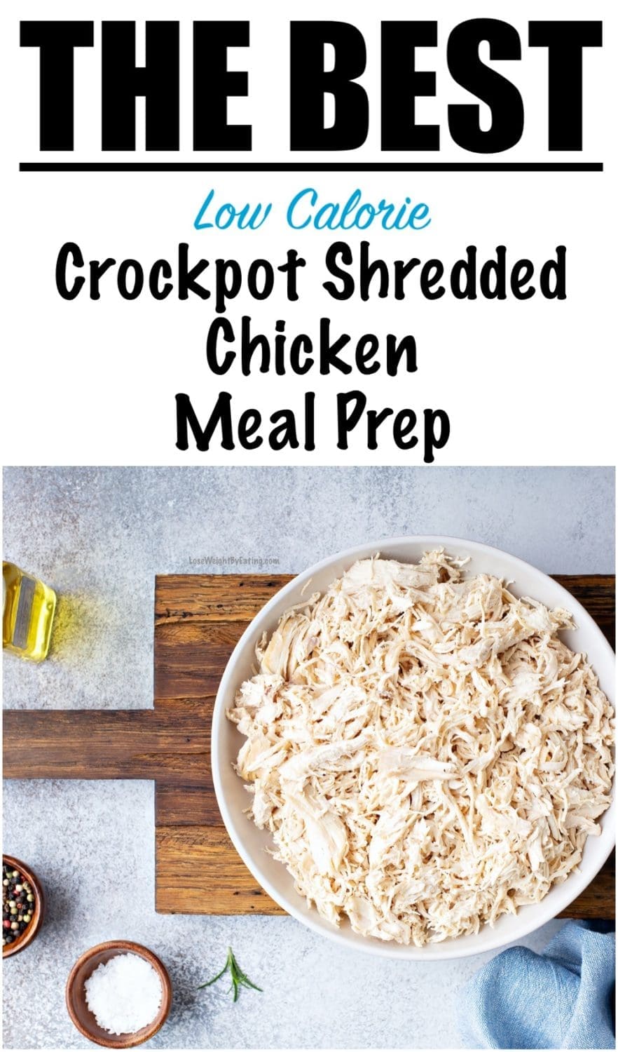 Crock Pot Shredded Chicken Recipe for Meal Prep