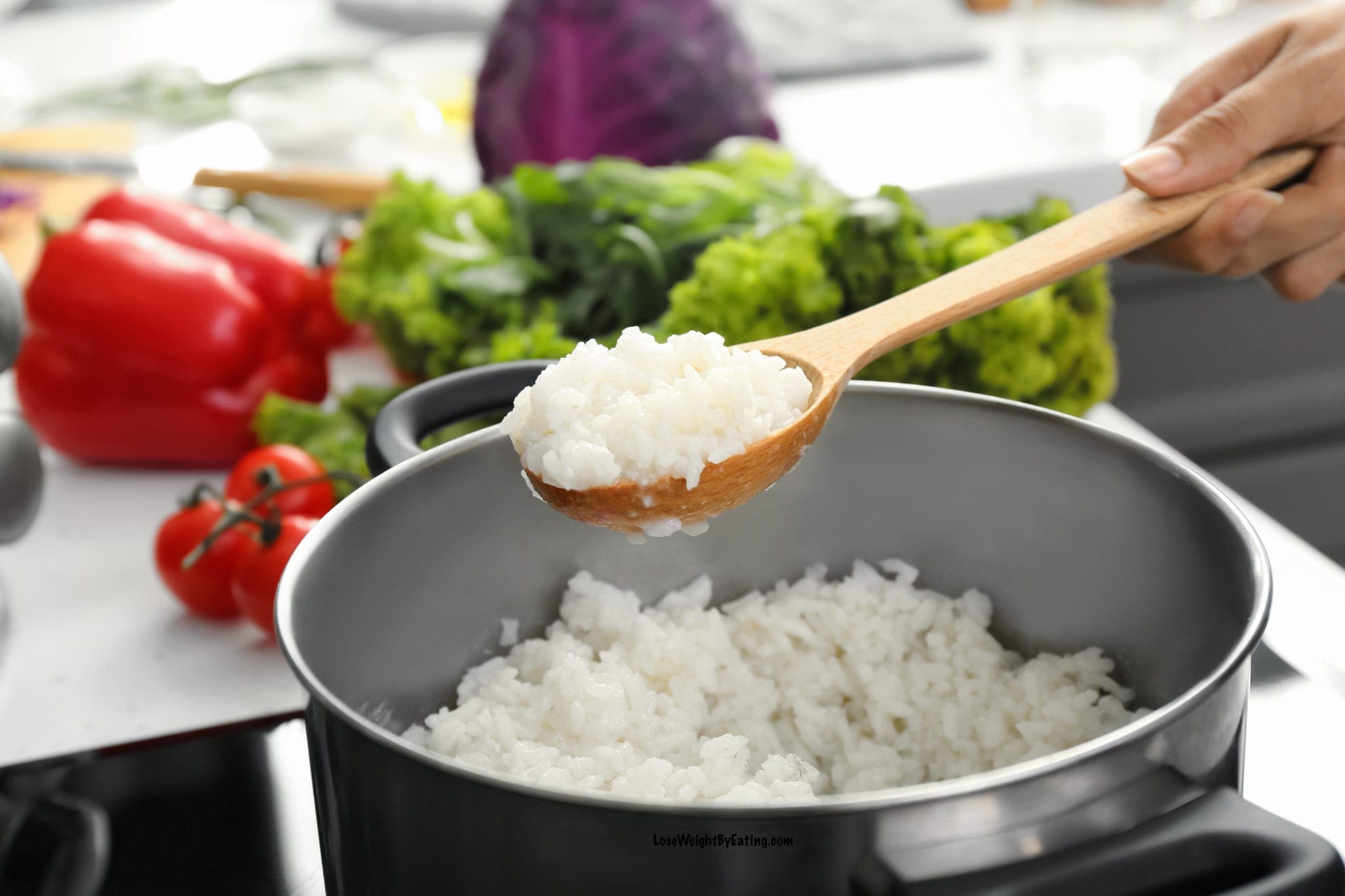 Low Calorie Rice on the Stove Top