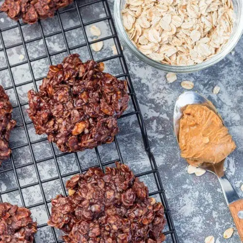 No Bake Chocolate Peanut Butter Cookies
