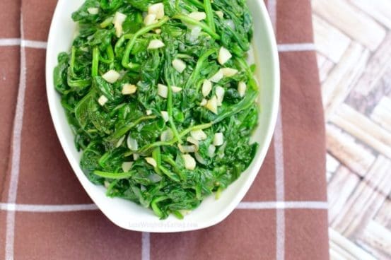 easy sautéed spinach recipe with garlic and lemon