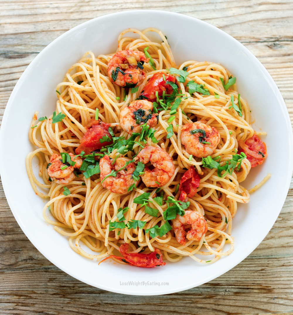 Recipes for Italian Food - Spicy Pasta with Shrimp Recipe