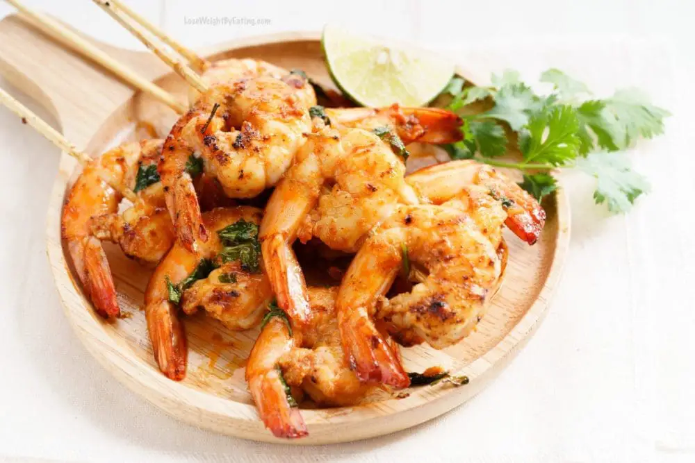 Low Calorie Grilled Shrimp Skewers - Lose Weight By Eating