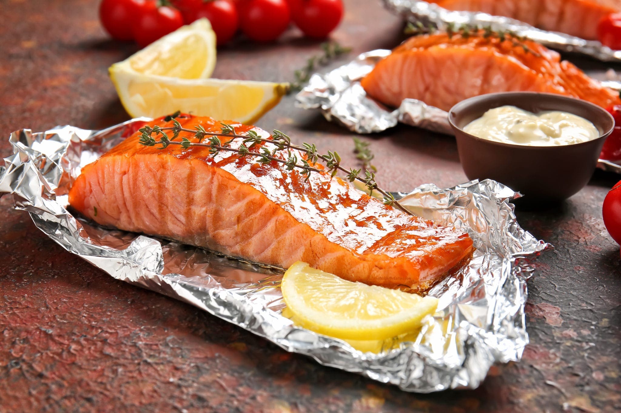 Low Calorie Grilled Salmon In Foil - Lose Weight By Eating