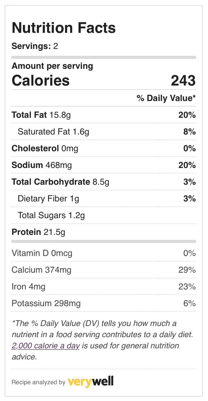 calories in tofu
