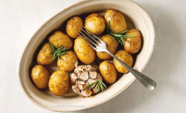 Low Calorie Garlic Roasted New Potato Recipe