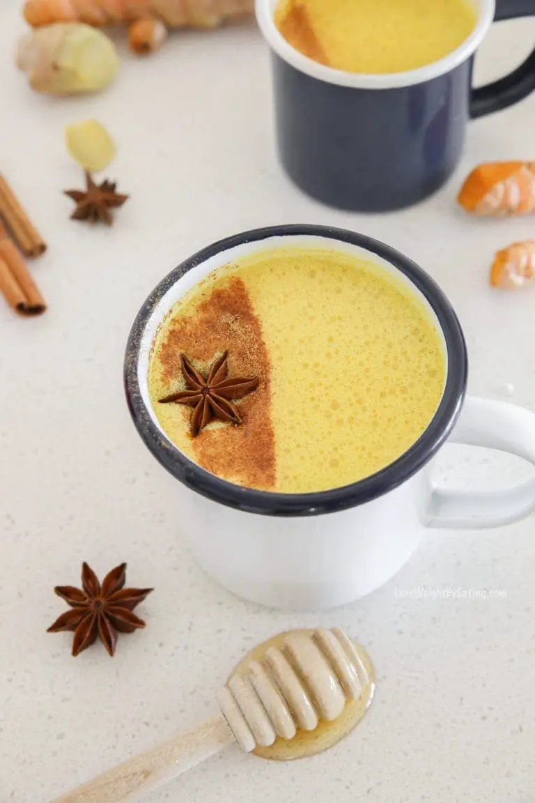 Low Calorie Weight Loss Turmeric Coffee Latte - Lose Weight By Eating