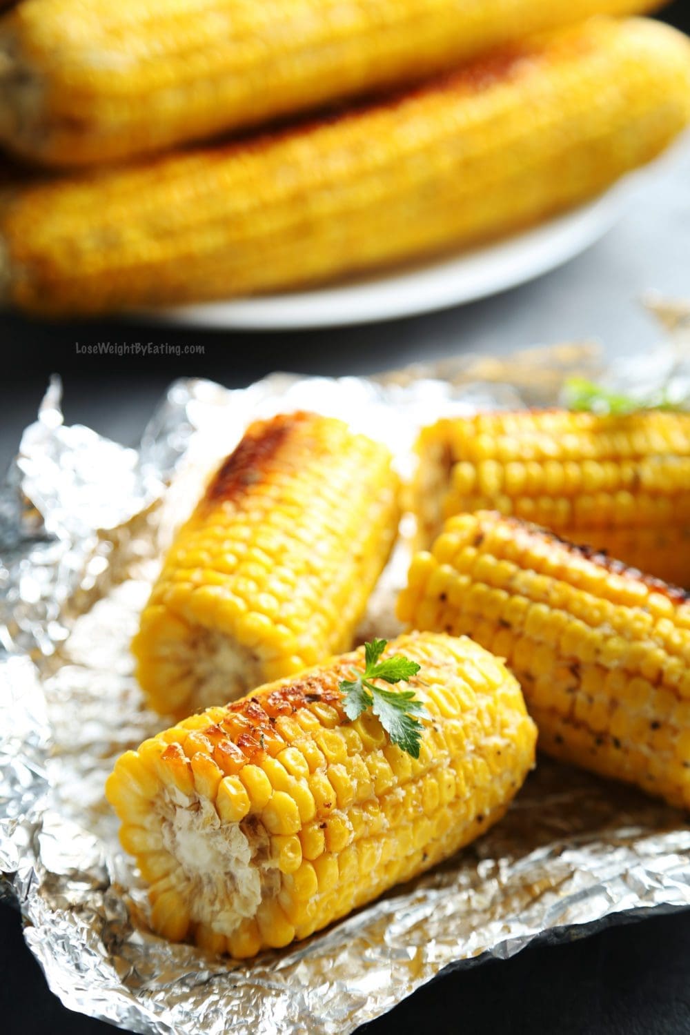 Grilled Corn on the Cob in Foil - Healthy Shrimp Side Dishes