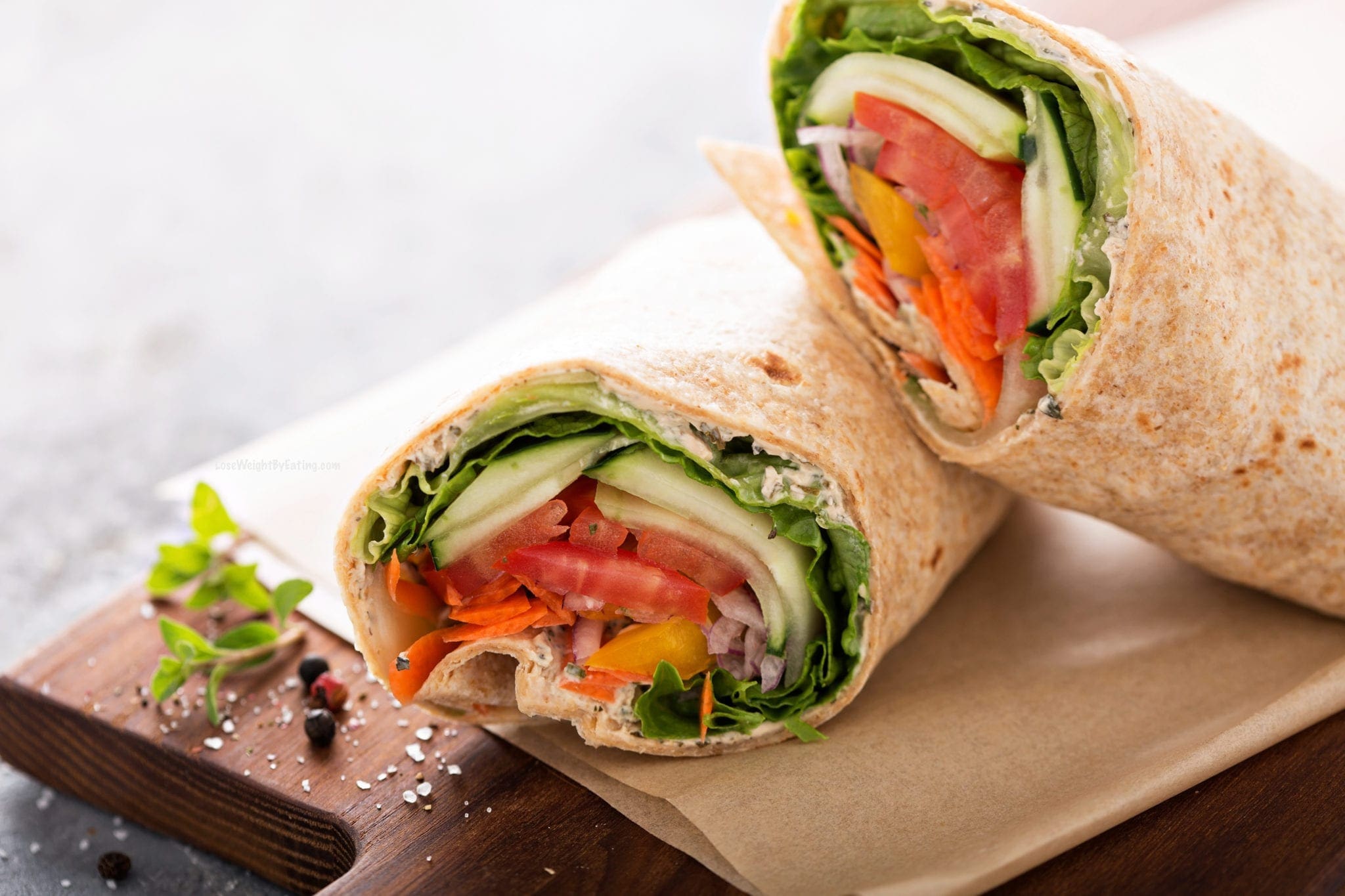 Vegan Sandwich Wrap Recipe {JUST 272 CALORIES}