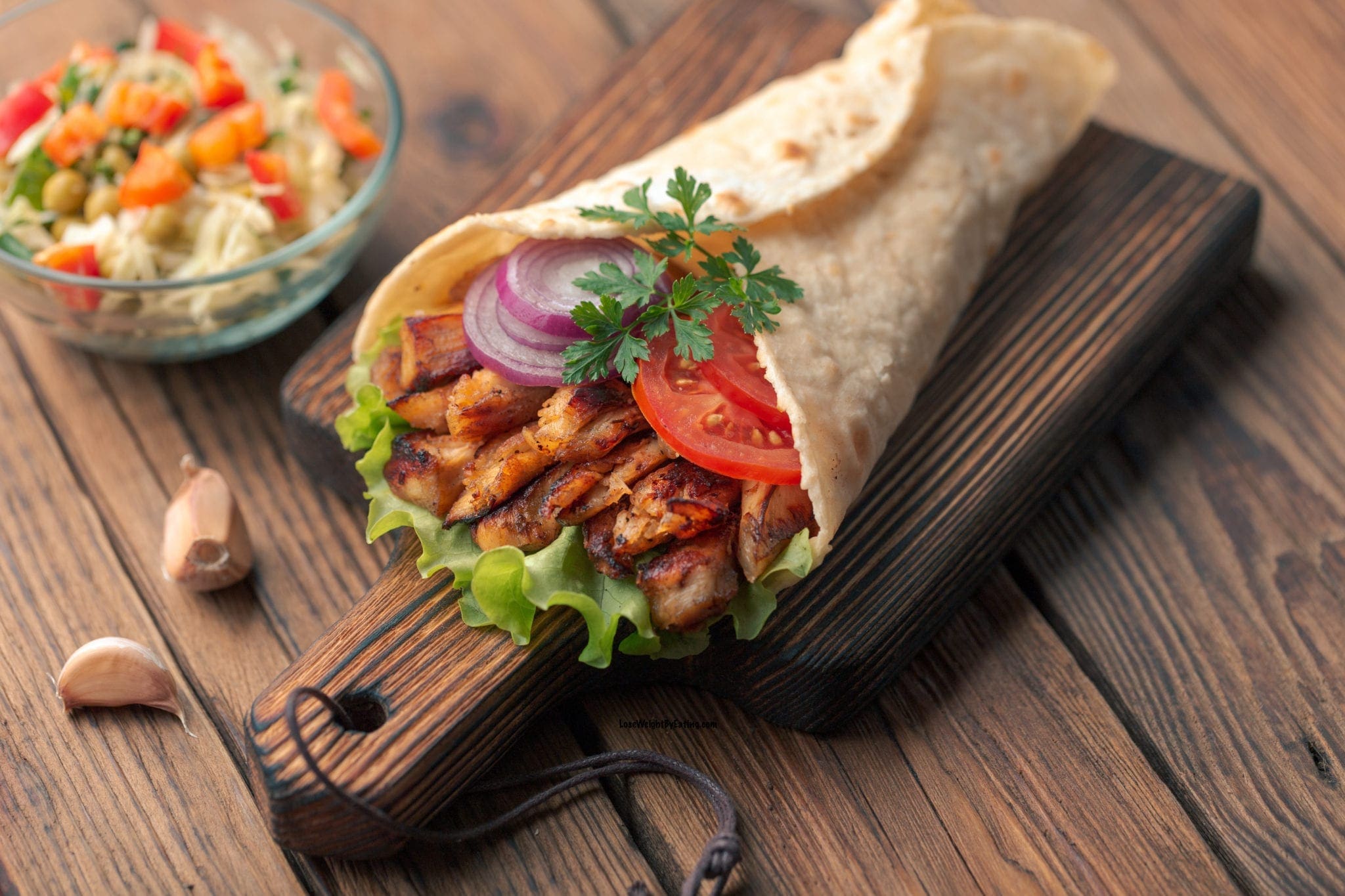 Low Calorie Chicken Shawarma Wrap Lose Weight By Eating
