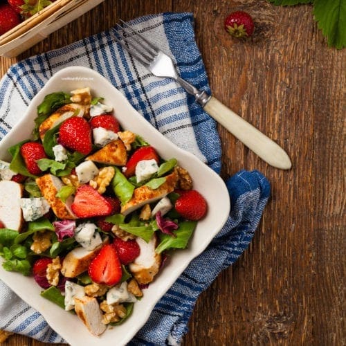 Strawberry Spinach Salad Recipe with Chicken