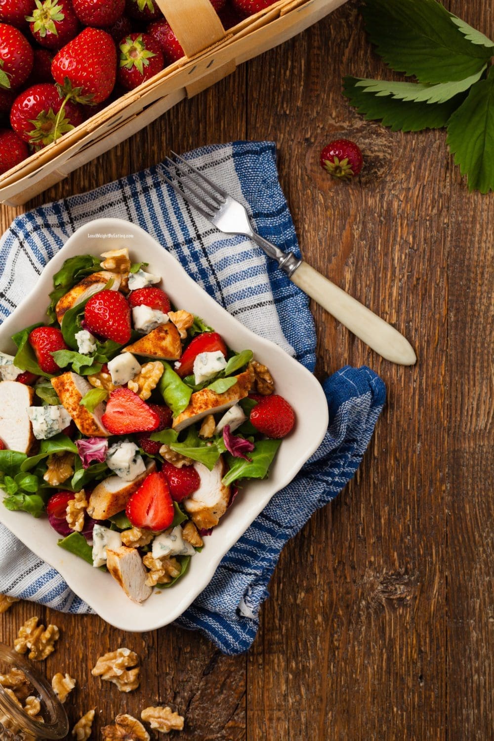 Strawberry Spinach Salad Recipe with Chicken