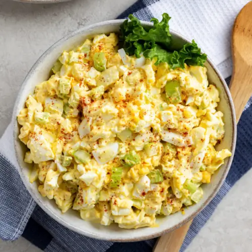 Easy Egg Salad Recipe {No Mayo & Low Calorie}