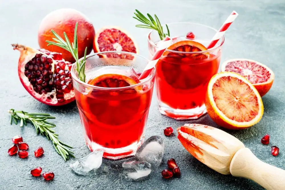 Pomegranate and Blood Orange Cocktail with Vodka