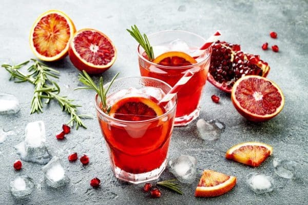 Pomegranate and Blood Orange Cocktail with Vodka