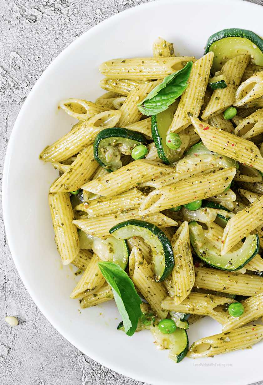 Low Calorie Pesto Pasta Salad Recipe