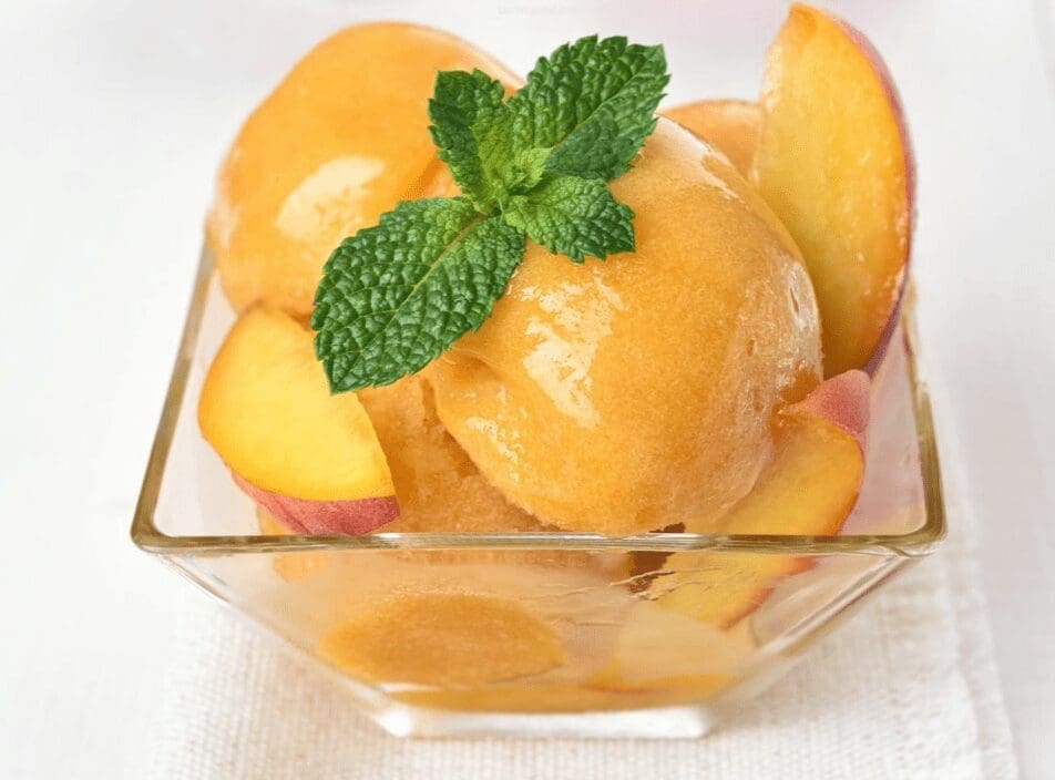 low calorie Peach Sorbet Recipe