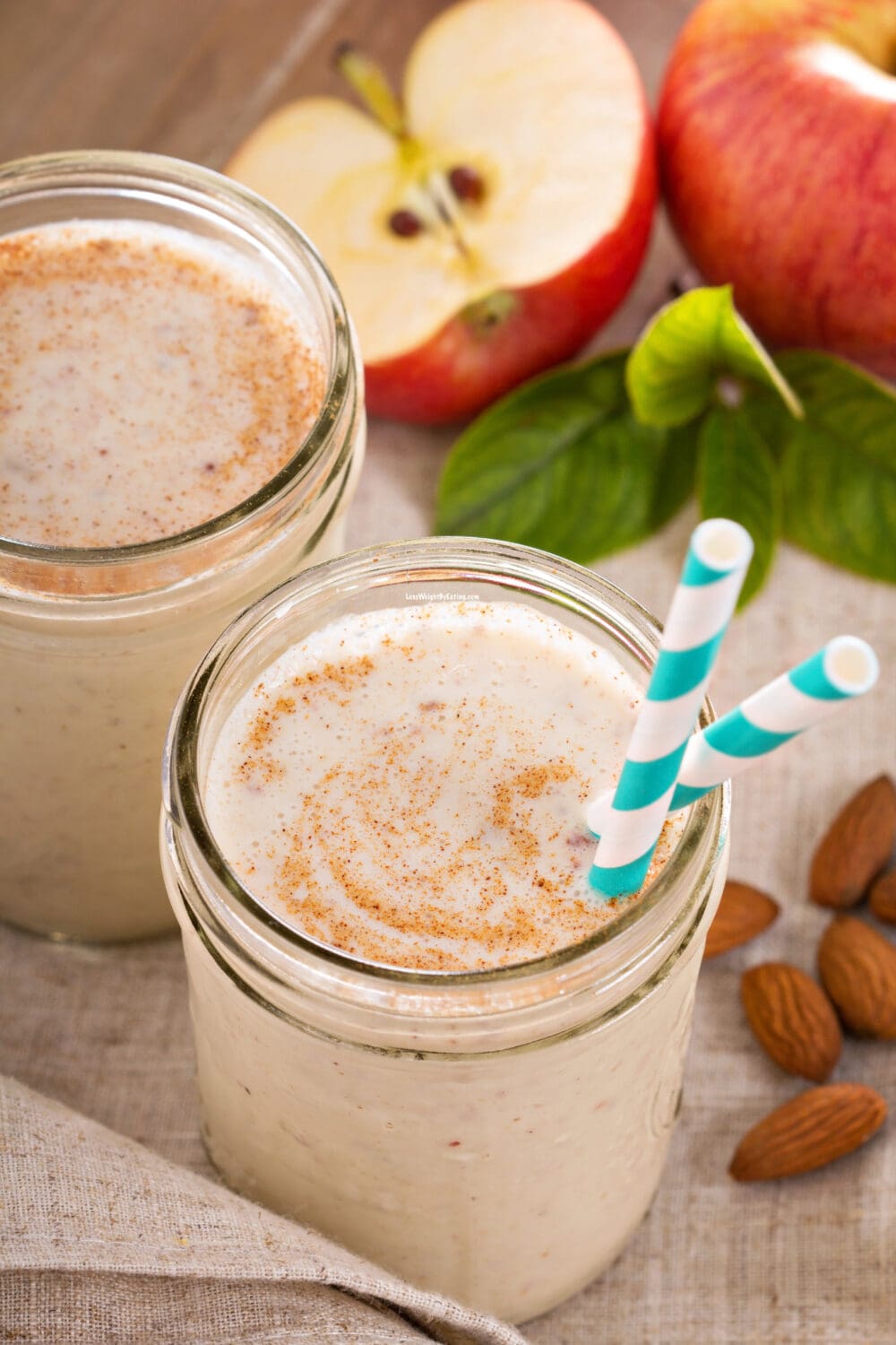 Low Calorie Caramel Apple Protein Smoothies
