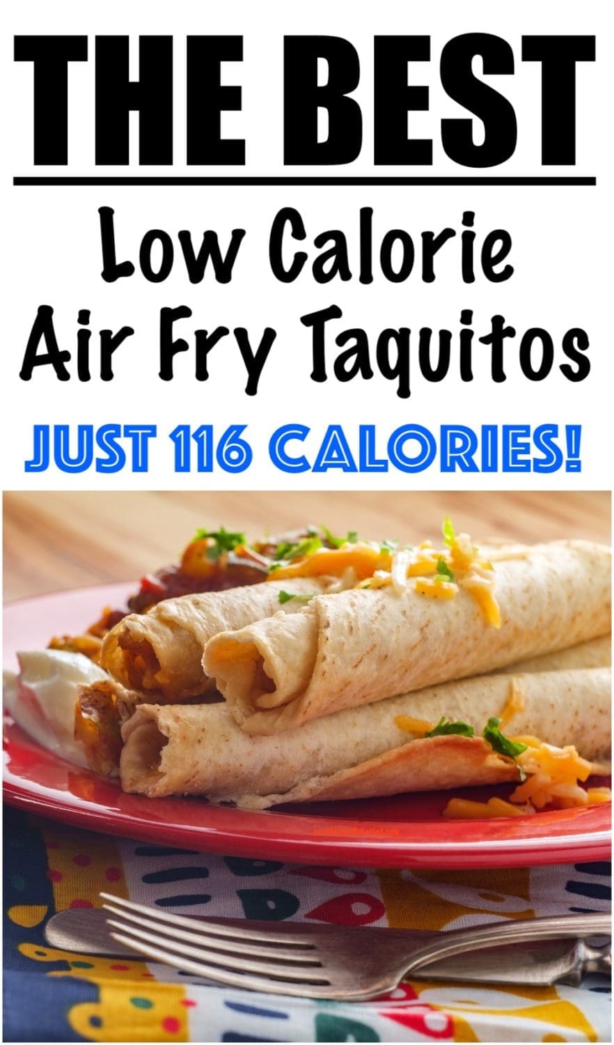 Air Fryer Taquitos with Chicken and Cheese