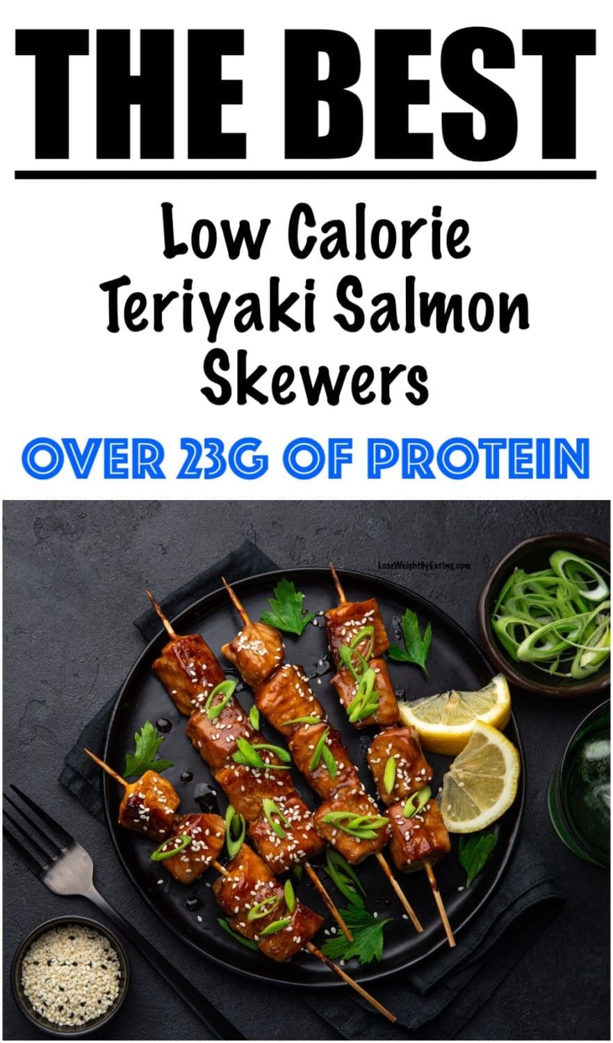 Grilled Teriyaki Salmon on Skewers