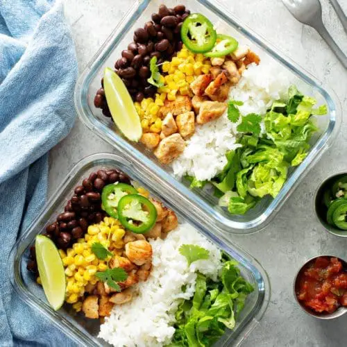 Meal Prep Mexican Chicken Protein Bowls