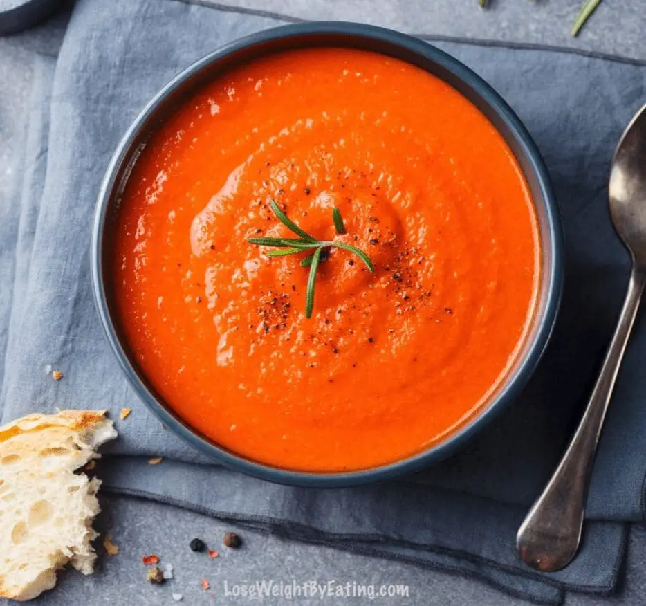 Red Bell Pepper Tomato Soup in the Crock Pot