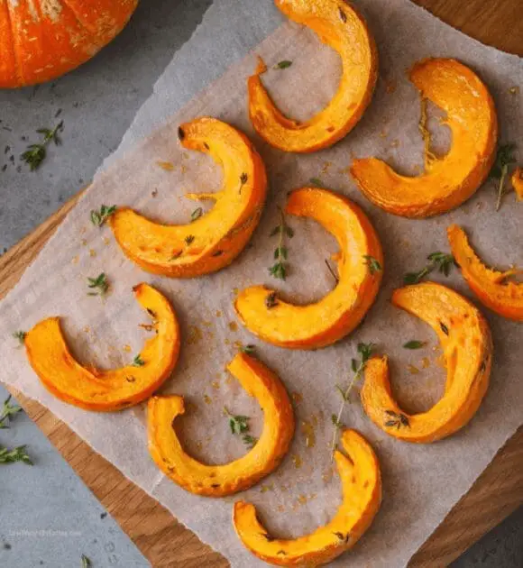 Garlic Thyme Roasted Pumpkin Slices