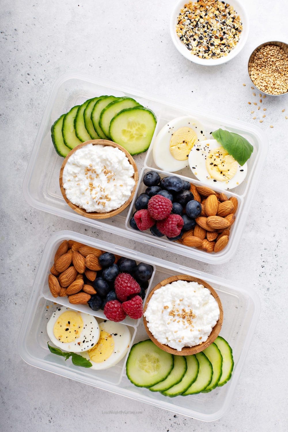 Cottage Cheese Meal Prep Snack Boxes