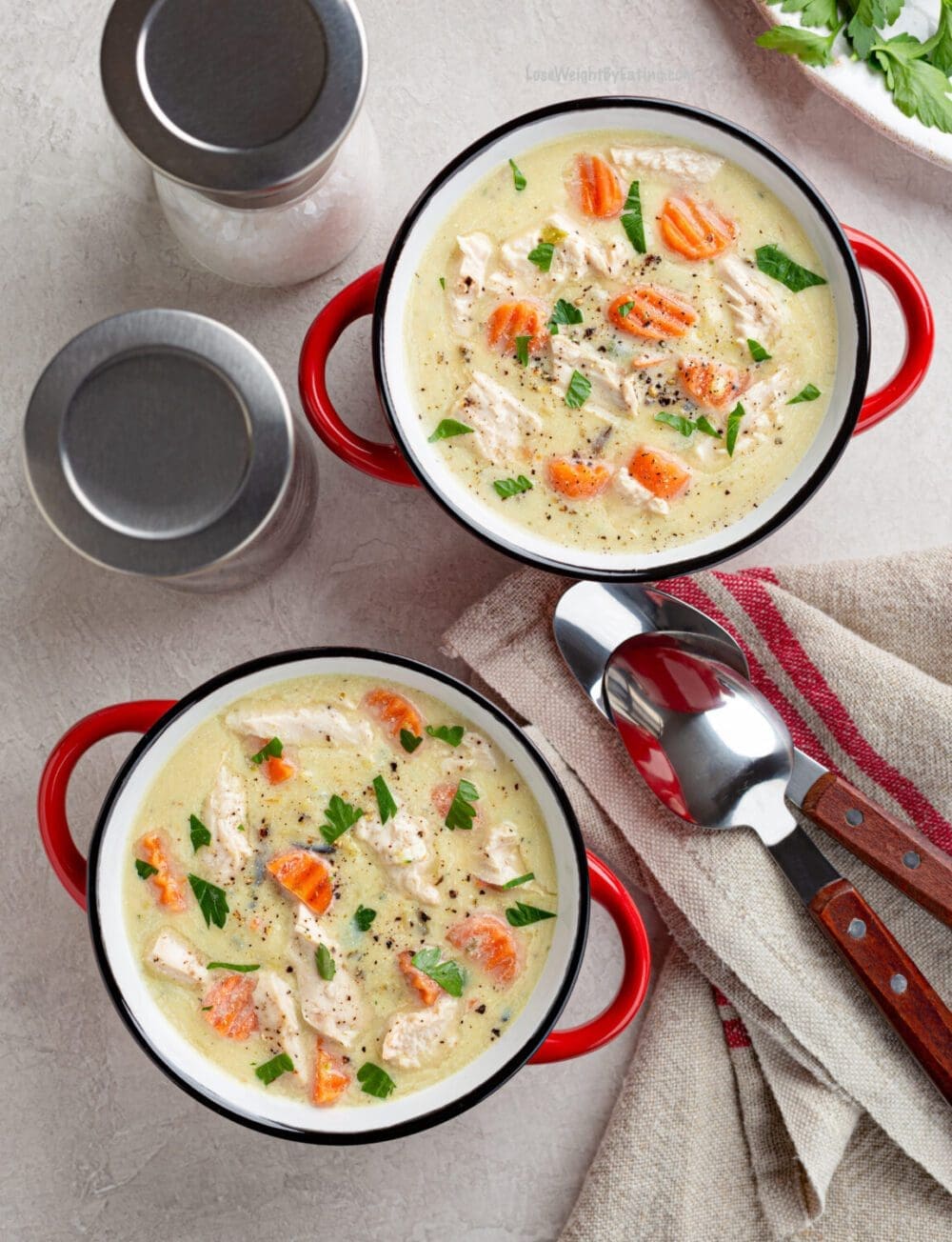 Low Calorie Creamy Chicken Stew in Crockpot Recipe