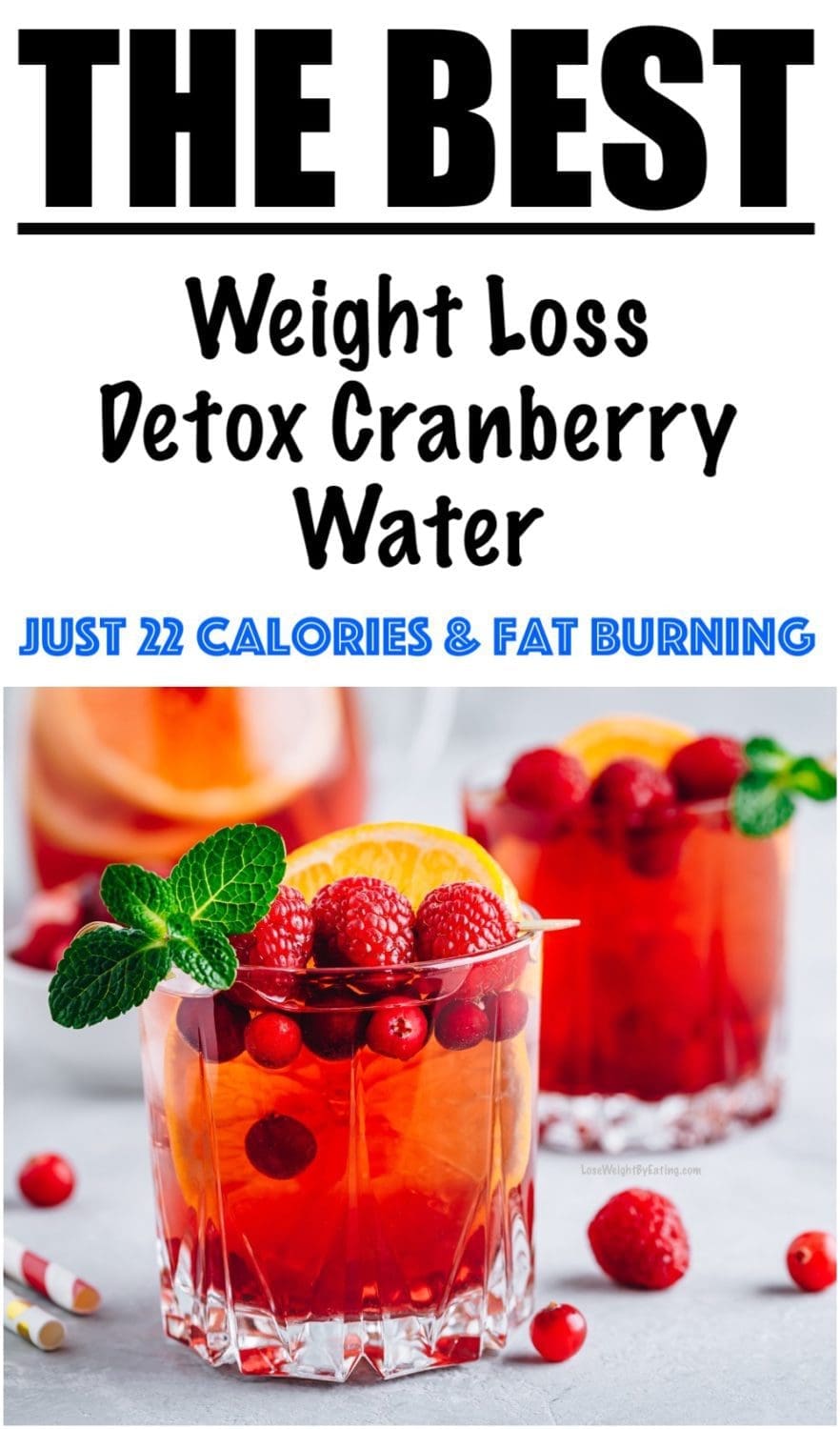 "Flat Belly Water" Cranberry Juice Detox Drink