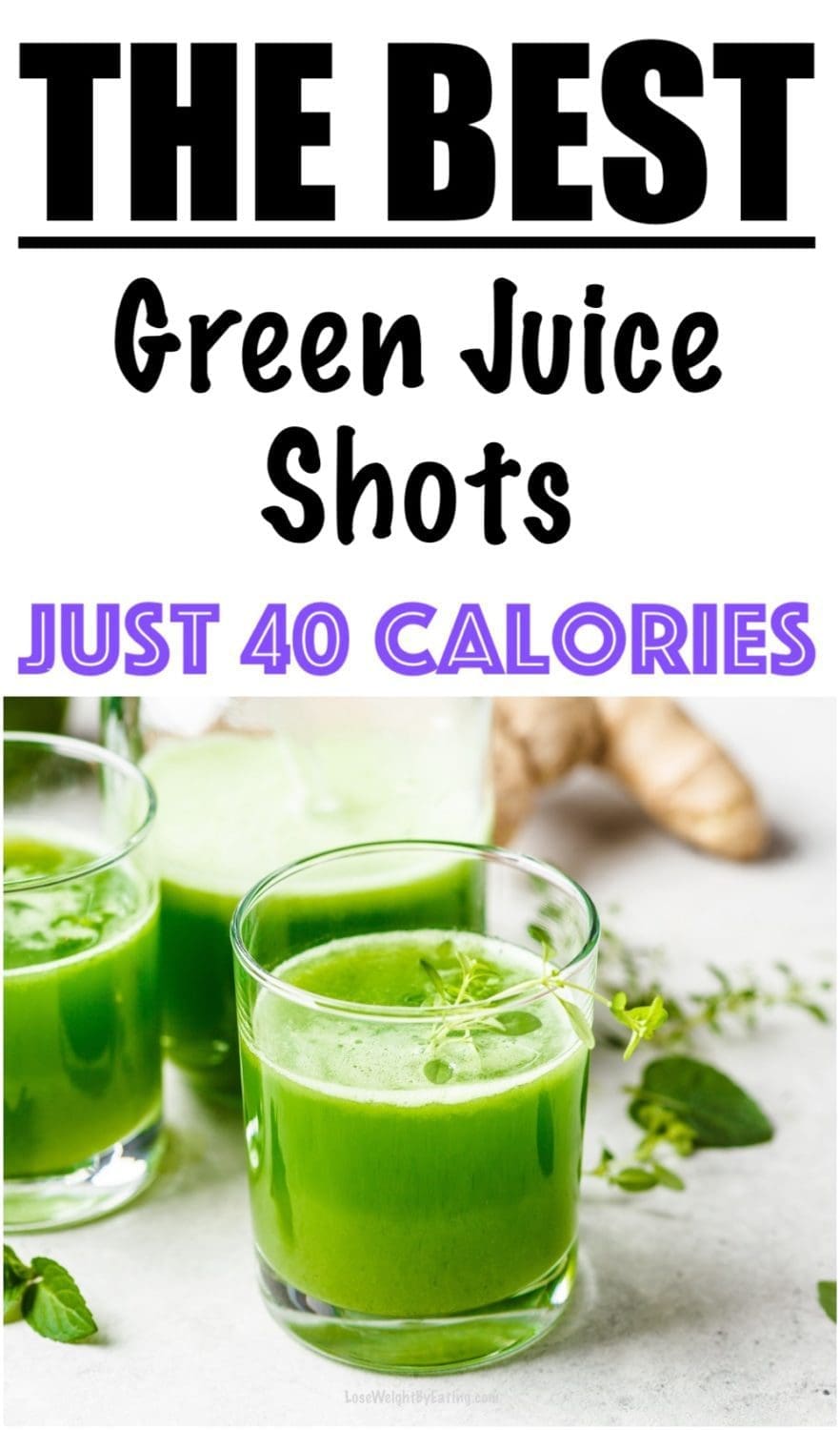 Healthy Green Juice Shots