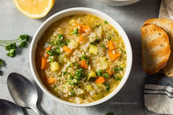 Chicken Rice Soup with Lemon