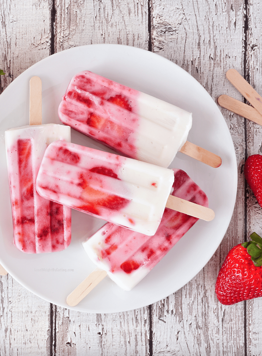 yogurt strawberry popsicles recipe