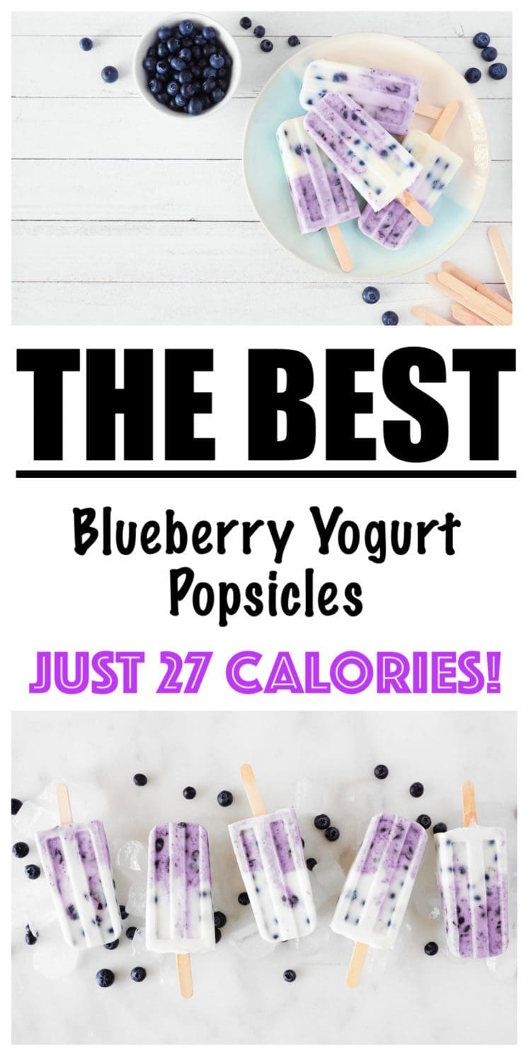 Healthy Yogurt Blueberry Popsicles
