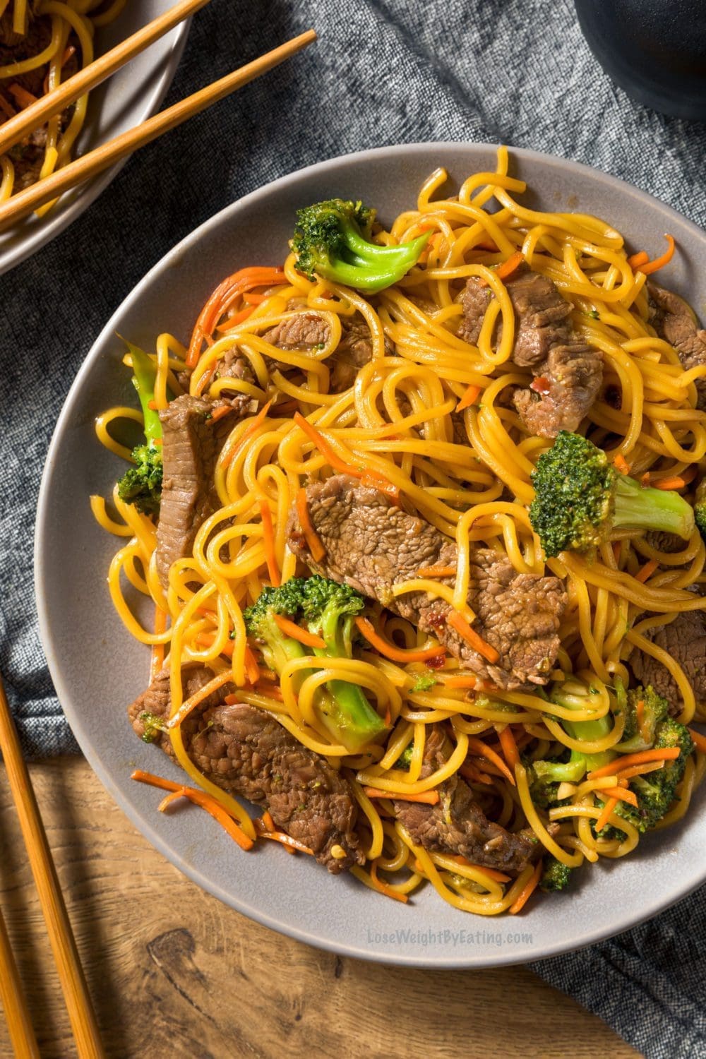 Lo Mein with Beef and Broccoli