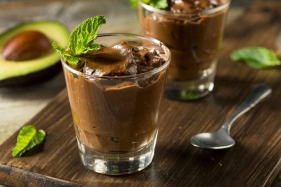 healthy chocolate avocado pudding