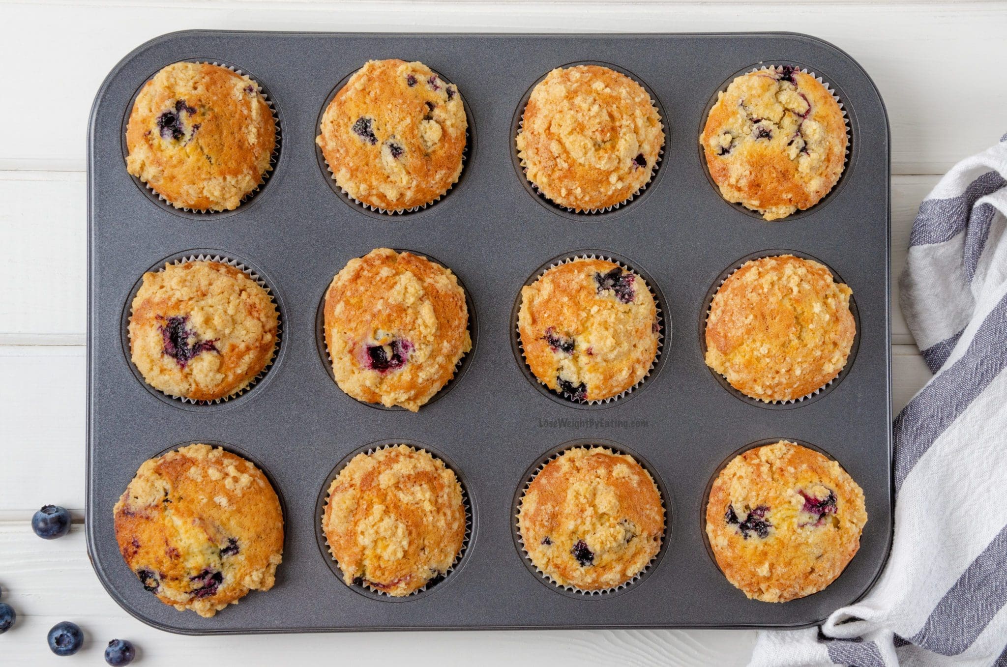 Low Calorie Healthy Blueberry Lemon Muffins - Lose Weight By Eating