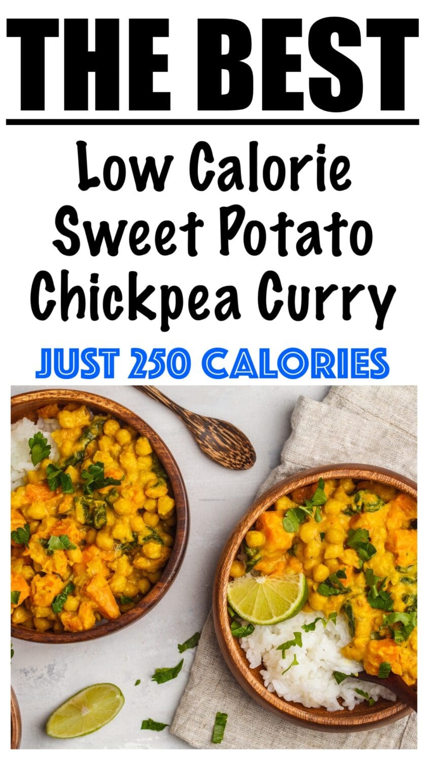 Low Calorie Sweet Potato Chickpea Curry