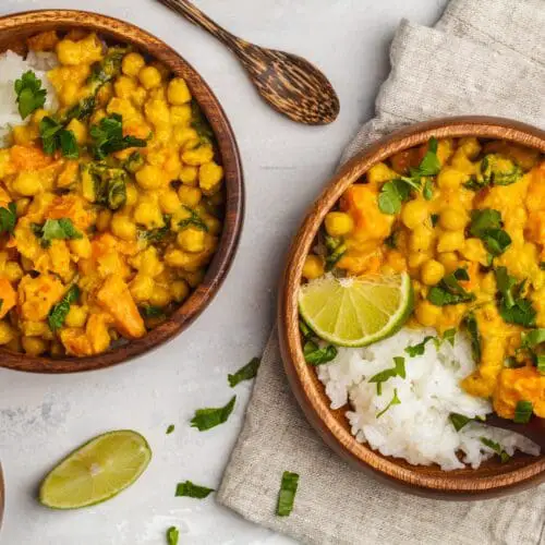 Low Calorie Vegan Sweet Potato Chickpea Curry
