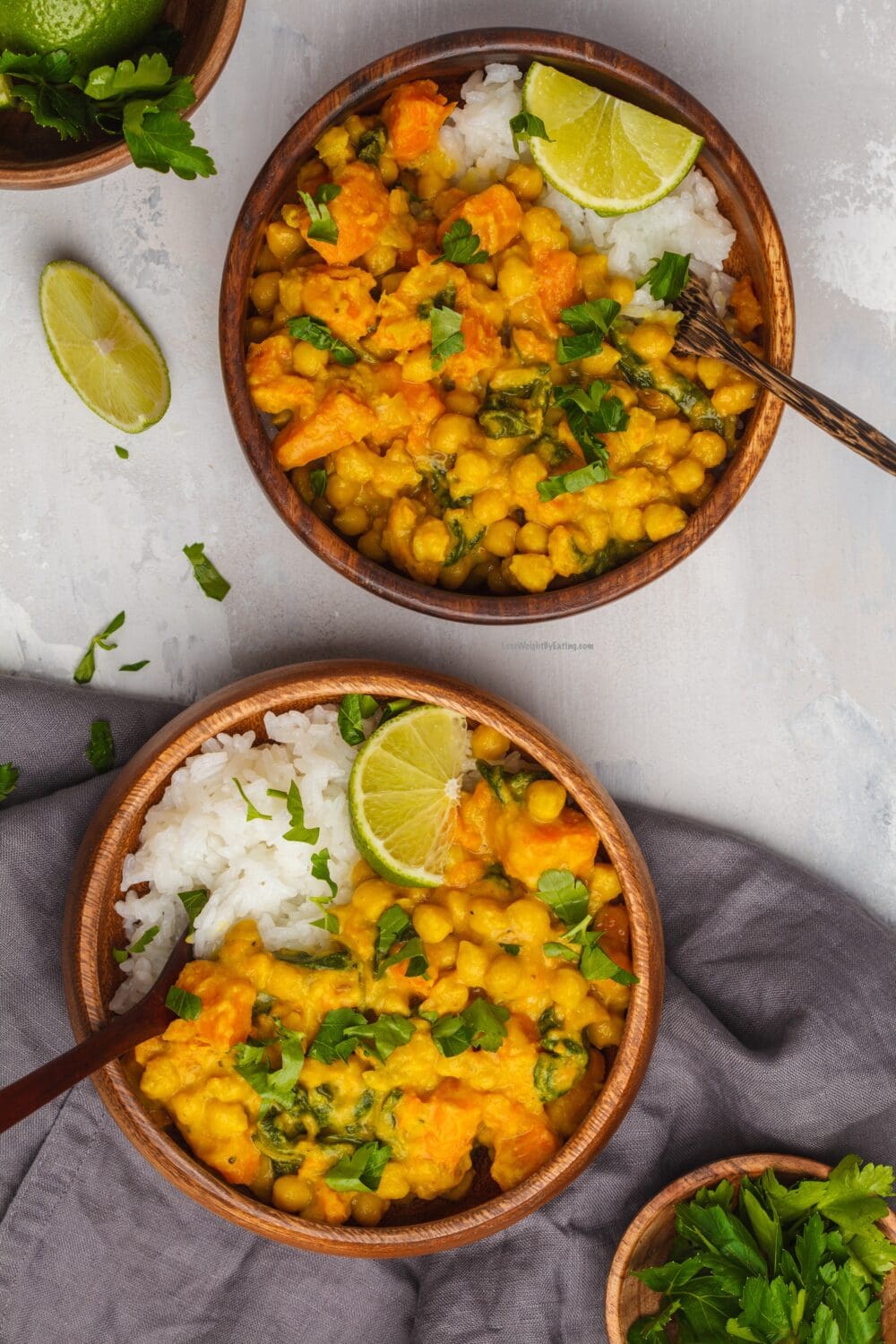 Low Calorie Vegan Sweet Potato Chickpea Curry