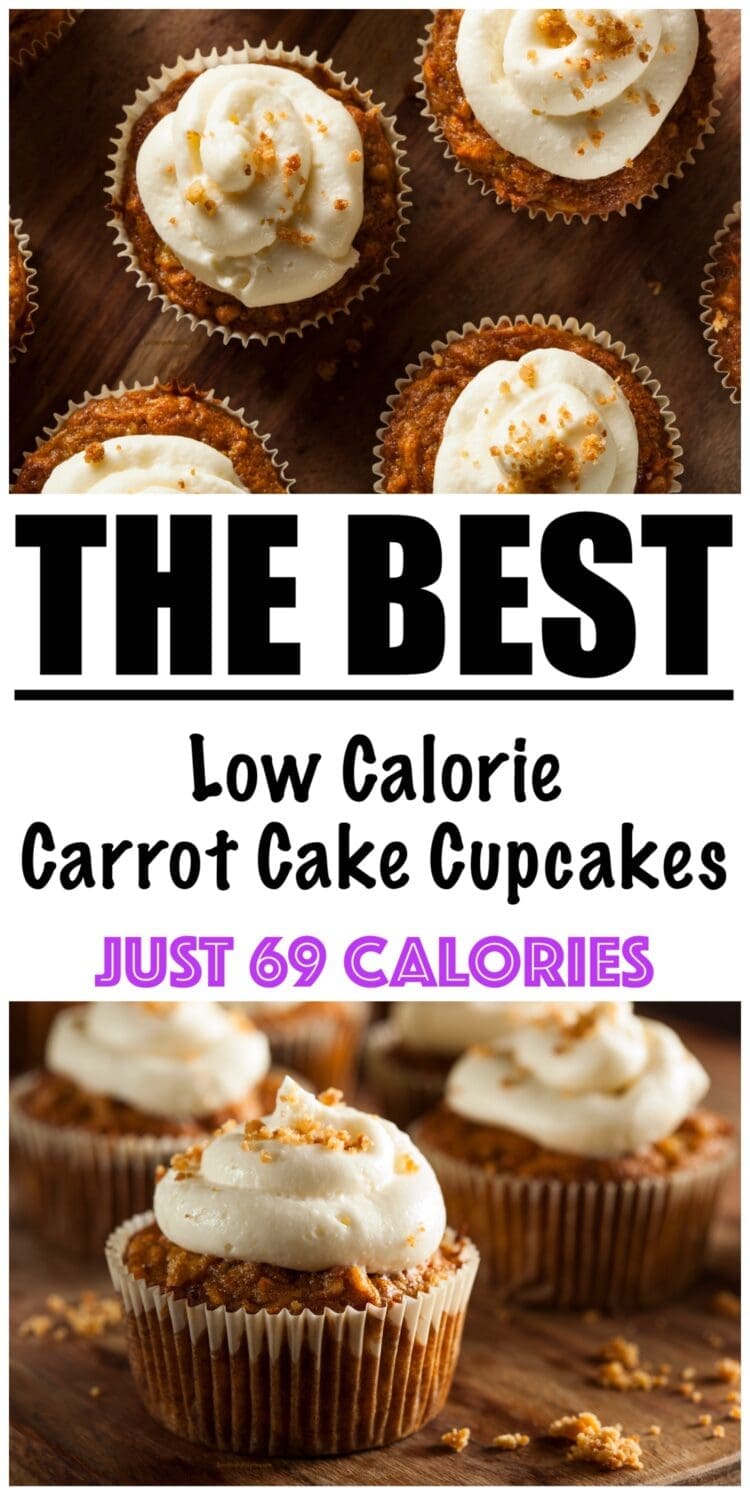 Low Calorie Carrot Cake Cupcakes