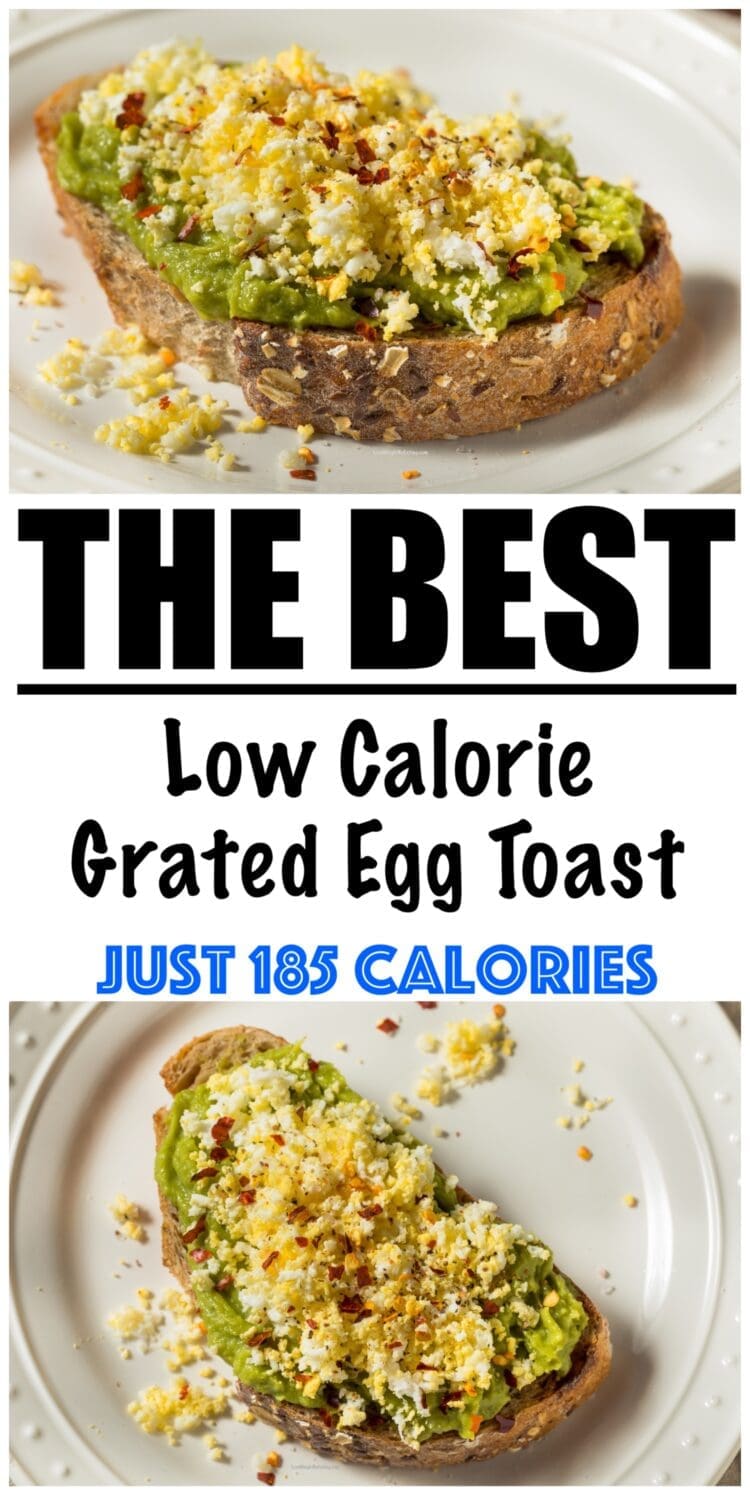 Low Calorie Grated Egg Avocado Toast Recipe