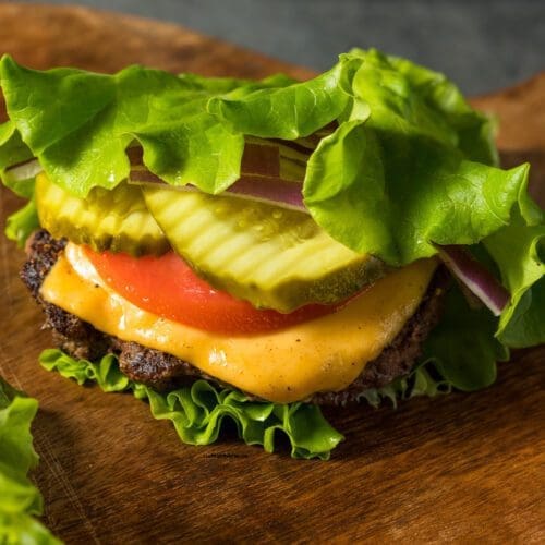 Low Calorie Low Carb Lettuce Wrap Burgers