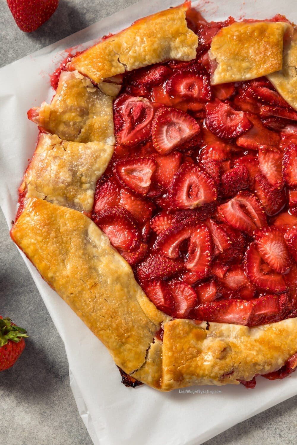 Low Calorie Strawberry Galette