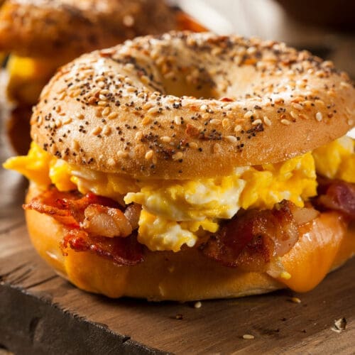 Low Calorie Bagel Breakfast Sandwich